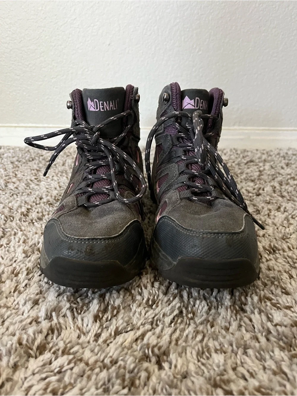 Denali Waterproof Hiking Boots with Pink/Purple Accents Girls Size 3